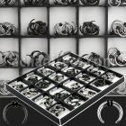 dmbj34 display 100 acero quirurgico pvd expansores curvos acero anillos goma dobles 3mm al por mayor