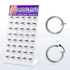 dmclp2 display 40 pares piercings falsos clip resorte 8mm 10mm distribuidor