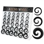 dmxp15 display 36 expansores espiral madera areng 2mm 10mm al por mayor