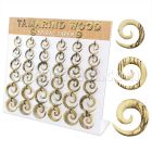dmxp21 tamarind wood spiral coil stretching tapers 36pcs