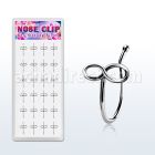 dncl10 caja display 24 piercings nariz clip plata 925 infinito plano al por mayor