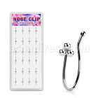 dncl12 silver fake nose rings triple balls top 24pcs