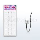 dncl5c caja display 24 piercings nariz clip plata 925 sol cristal centro venta