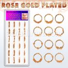 dnsm101 caja 24 aros septum falsos plata esterlina 1mm oro rosa disenos variados 12mm distribuidor