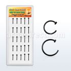 dnsm121 caja display 25 clips nariz falsos plata esterlina negro 8mm 10mm mayorista