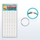 dnsm13 caja display 40 aros nariz continuos plata esterlina 925 1mm 10mm venta