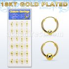 dnsm169 caja 12 pares aro bola presion plata oro 18 kts surtido bolas 3mm & 4mm 8mm 10mm al por mayor