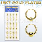 dnsm170 caja 12 pares aro bola presion plata oro 18 kts surtido bolas 4mm & 5mm 10mm 12mm venta