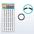 dnsm18 display 40 aros nariz continuos plata esterlina 925 negro 1mm 8mm venta