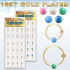 dnsm190 caja 24 aro nariz bola plata 925 0 6mm oro 18 kts bola opalo 3mm 8mm 10mm venta