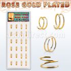 dnsm230 caja unidades aro nariz espiral plata esterlina chapado oro rosa externo