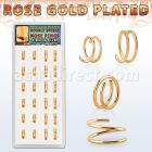 dnsm233 caja unidades aro nariz espiral plata esterlina chapado oro rosa externo