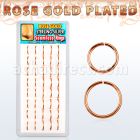 dnsm46 caja 40 aros nariz continuos plata 925 oro rosa 8mm 10mm al por mayor