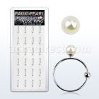 dnspr3 caja 24 aros nariz plata 925 0 6mm bola cierre perla falsa 3mm 10mm venta