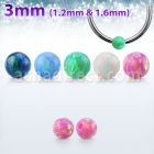 dpo3 bola opalo 3mm hendiduras aros bola presion se puede usar mayorista