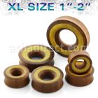 dpsjxl dilatacion tunel doble flare madera sawo xl incrustacion circular madera jaca al por mayor