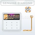 drsc15 caja display 9 nariz l oro rosa 14 kts 0 6mm diamantes autenticos rendondos 1 5mm mayorista