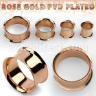 dttpg dilatacion tunel doble flare acero quirurgico pvd oro rosa al por mayor