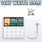 dwsc6 caja display 12 piercing nariz l oro blanco 14 kts 0 6mm zirconia clara cuadrada 2mm venta