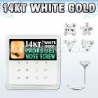 dwsc7 caja display 12 piercing nariz l oro blanco 14 kts 0 6mm zirconia clara formas variadas distribuidor mayorista