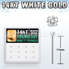 dwys3 caja 12 piercing nariz doblar tu mismo oro blanco 14 kts 0 6mm zirconia redonda 1 5mm distribuidor