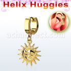 ehg726 pendiente huggie helix acero inoxidable pvd oro sol colores oro colgado se vende por pieza venta