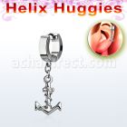 ehh699 pendiente huggie helix acero inoxidable ancla lisa cuerda se vende por pieza venta