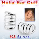 ehvcf11 piercing helix tipo ear cuff plata esterlina cinco anillos lisos venta
