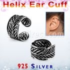 ehvcf14 piercing helix tipo ear cuff plata esterlina hoja distribuidor mayorista