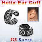 ehvcf1 piercing helix tipo ear cuff plata esterlina luna & estrella distribuidor