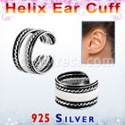 ehvcf3 piercing helix tipo ear cuff plata esterlina doble linea trenzada mayorista