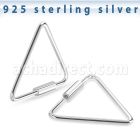 endt 925 sterling silver endless hoop triangle shape design