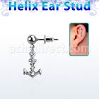 erbd699 piercing oreja helix acero quirurgico bola ancla lisa cuerda vendido por pieza venta