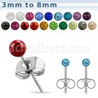 ermfr one pair of steel ear studs 20g ferido