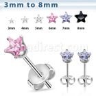 erzstm par piercing oreja acero quirurgico zirconia estrella engastada distribuidor