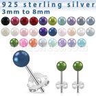 espr par piercing oreja perlas falstas plata esterlina 925 al por mayor