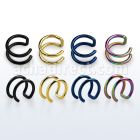 etcf clip helix falso acero quirurgico anodizado aro doble distribuidor