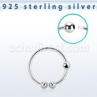 fns06 aro nariz falso espejo plata esterlina 0 6mm bola 2mm diametro exterior 10mm 1 pieza distribuidor