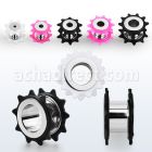 fpor dilatacion tunel tornillo acero quirurgico brillo espejo lados sol anillo goma venta