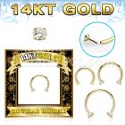 gcbz 14k gold circular barbell 16g threadless push pin cz
