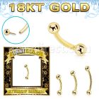 ggbnb25 18k gold threadless push pin banana 16g balls