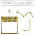 ggscdb15 18k gold nose screw 22g prong set diamond
