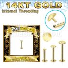 glbrdi 14k gold labret 16g round top internal