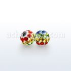 gmfr5 bola 5mm multi cristal ferido bandera gay rosca mayorista