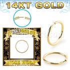 gnr31 14k gold seamless nose ring 18g