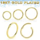 gpsegh16 18k gold plated silver hinged segment ring 16g