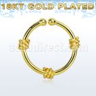 gpsep12g anillo septum falso plata 925 oro 18 kts 1mm tres cuerdas envueltas alrededor anillo 12mm mayorista