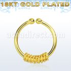 gpsep12i anillo septum falso plata 925 oro 18 kts 1mm cuerda gruesa envuelta alrededor 12mm mayorista
