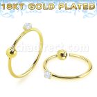 gpz15m aro nariz plata 925 0 6mm oro 18 kts bola cierre zirconia redonda 1 5mm mayorista