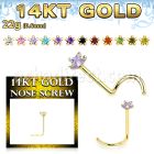 gszsm1 piercing nariz l oro 14 kts 0 6mm zirconia estrella 3mm distribuidor mayorista